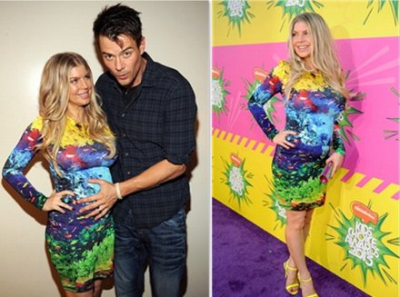 Pregnant-Fergie-and-Josh-Dummel-at-the-Kids-Choice-Awards-2013