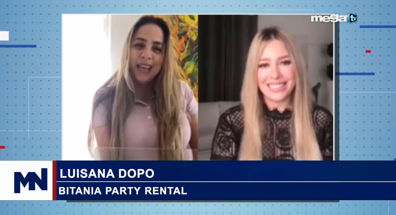 En exclusiva con Luisana Dopo de Bitania Party Rental • Mega TV